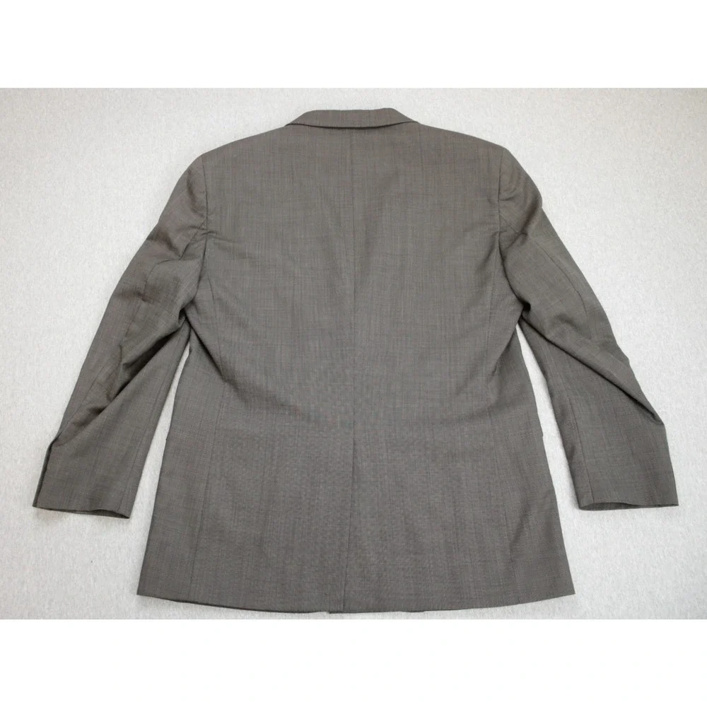 Jos A Bank Suit‎ Mens Size 44R Brown Micro Check 100% Wool 2 Piece 38 x 26 Pants